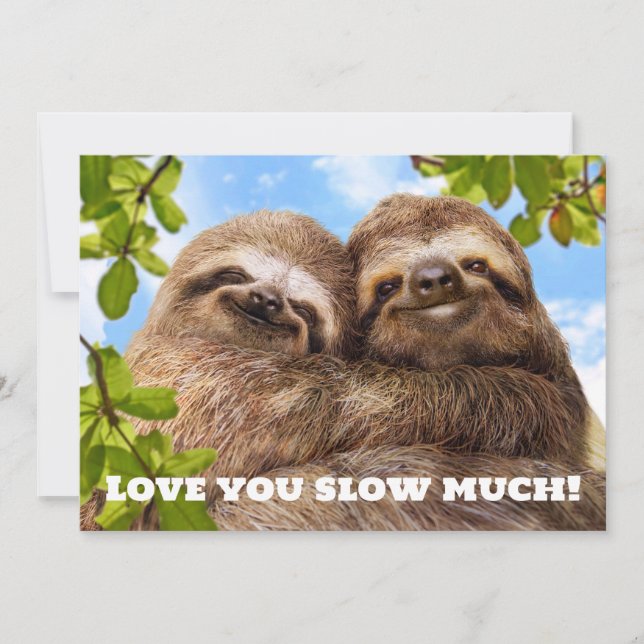 Invitación Sloth Couple (Anverso)