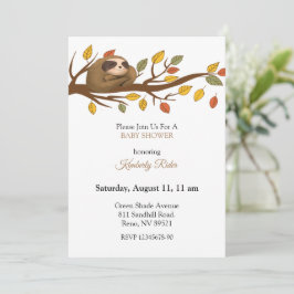 Invitación Sloth On Tree