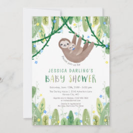 Invitación Slove Baby Boy Bow Tie Shower Jungle Tema