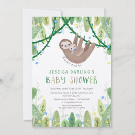 Invitación Slove Baby Boy Bow Tie Shower Jungle Tema