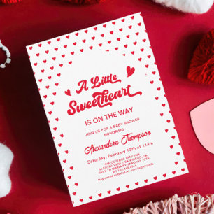 Invitación Slove Valentines Baby Shower Gender Neutral