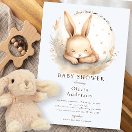 Invitación Slumber Bunny Boys Baby Shower