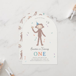 Invitación Slumberkins Bigfoot First Birthday