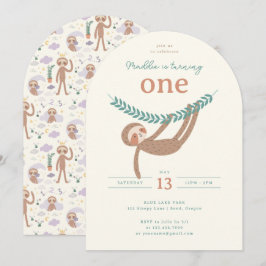 Invitación Slumberkins Sloth Birthday Party