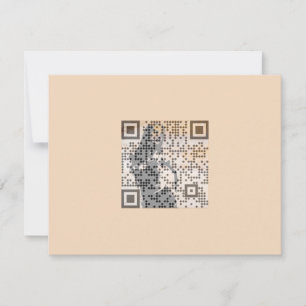 Invitación Smart Naranja Shades Monocrome Indie Song Qr Code