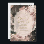 Invitación Smokey Pink Galaxy Watercolor Dorado Sweet l6<br><div class="desc">Personalizar para su evento.</div>