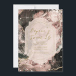Invitación Smokey Pink Galaxy Watercolor Dorado Sweet l6<br><div class="desc">Personalizar para su evento.</div>