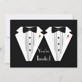 Invitación Smoking de la boda de dos Novio-Gays