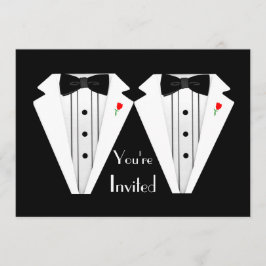 Invitación Smoking de la boda de dos Novio-Gays