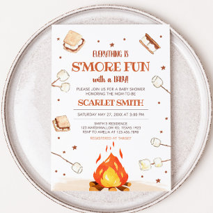 Invitación S'more Bonfire Baby Shower