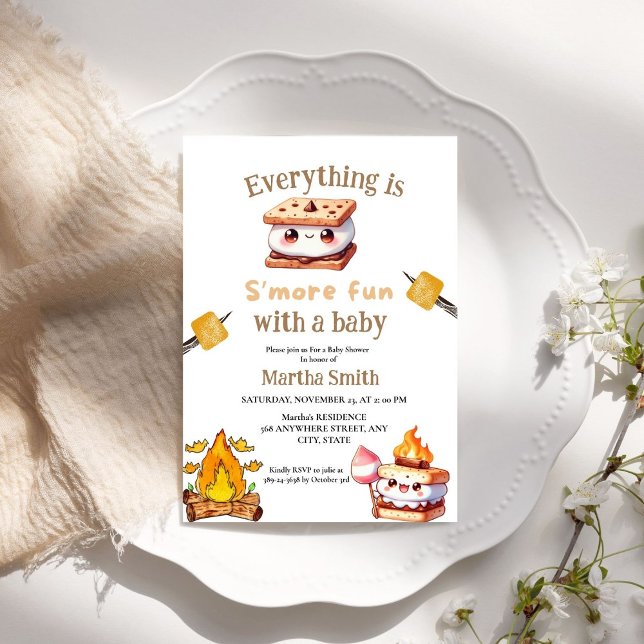 Invitación Smore Bonfire Smore Diversión Parejas Baby Shower  (Subido por el creador)