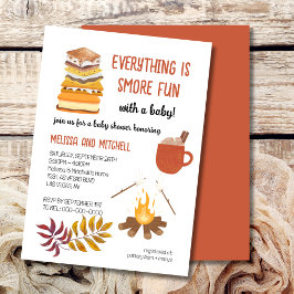Invitación Smore Campfire Marshmallow Baby Shower