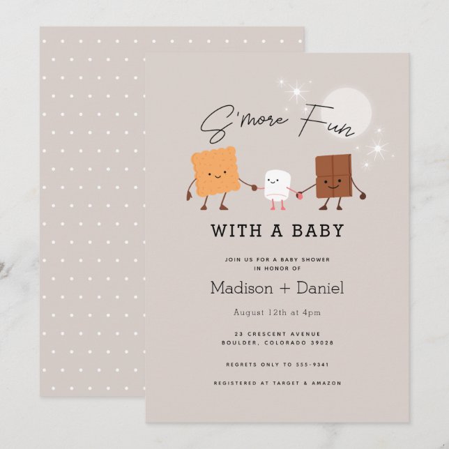 Invitación S'more Fun Campfire Baby Shower (Anverso / Reverso)