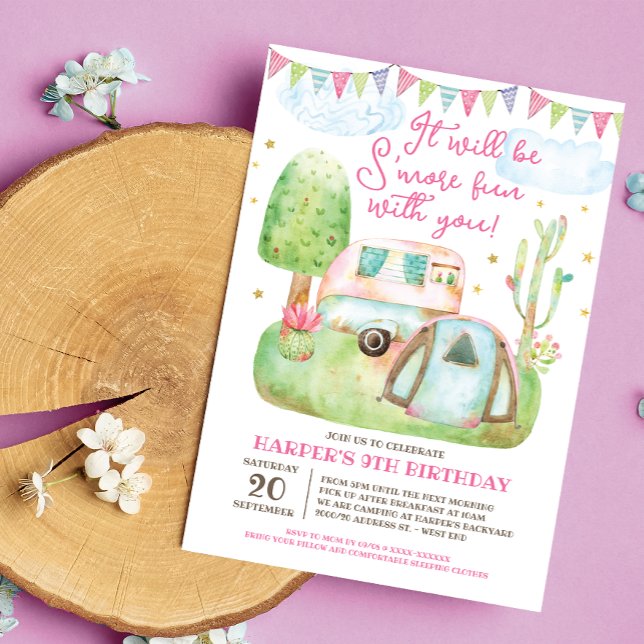Invitación S'more Fun Camping Birday Party (Subido por el creador)