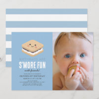 S'more Fun Kawaii Blue Boy Primera Foto de Cumplea