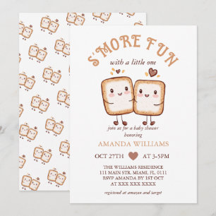 Invitación S'more Fun Kawaii Campfire Baby Shower