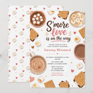 Invitación S'more Love Fiesta de Bebé Malvavisco