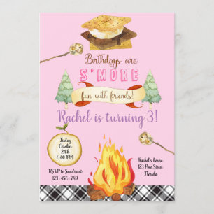 Invitación Smores Birthday Invitation, S'mores Invitation
