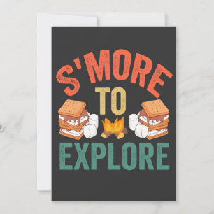Invitación S'mores Para Explorar Divertido Camping Al Aire Li