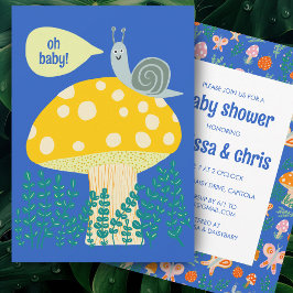 Invitación Snack Mushroom Cute Adorable PERSONALIZADO BABY SH