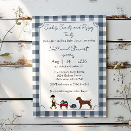 Invitación Snakes, Snails & Puppy Tails — Baby Boy Invitation