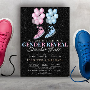 Invitación Sneaker Ball Gender Revelan Blue o Pink
