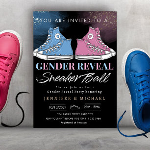Invitación Sneaker Ball Gender Revelan Blue o Pink
