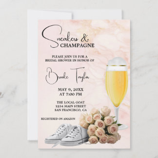 Invitación Sneakers and Champagne Bridal Shower