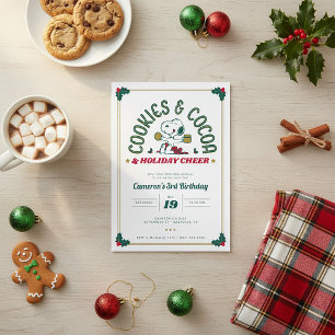 Invitación Snoopy   Cumpleaños de las cookies y del cacao