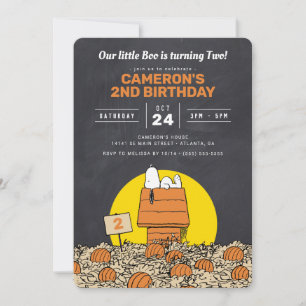 Invitación Snoopy   Nuestro pequeño Boo cumple dos años