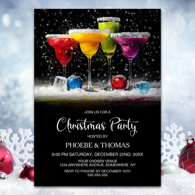 Invitación Snow Cocktails Christmas Party (Subido por el creador)