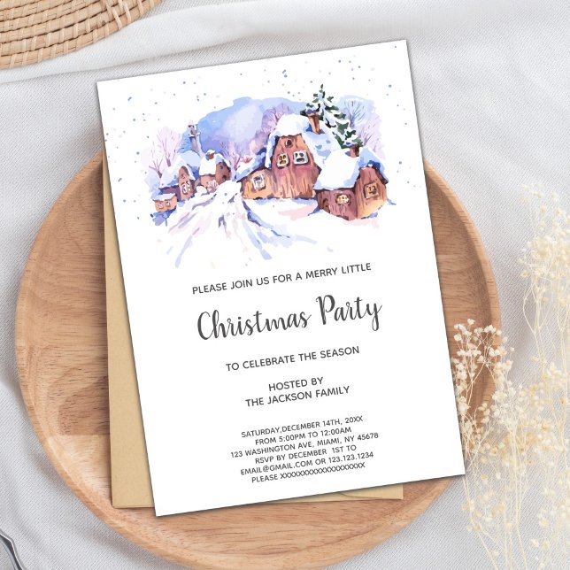 Invitación Snow House Christmas Invitations (Snow House Christmas Invitations)