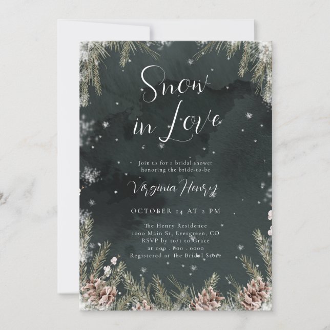 Invitación Snow In Love Bridal Shower (Anverso)