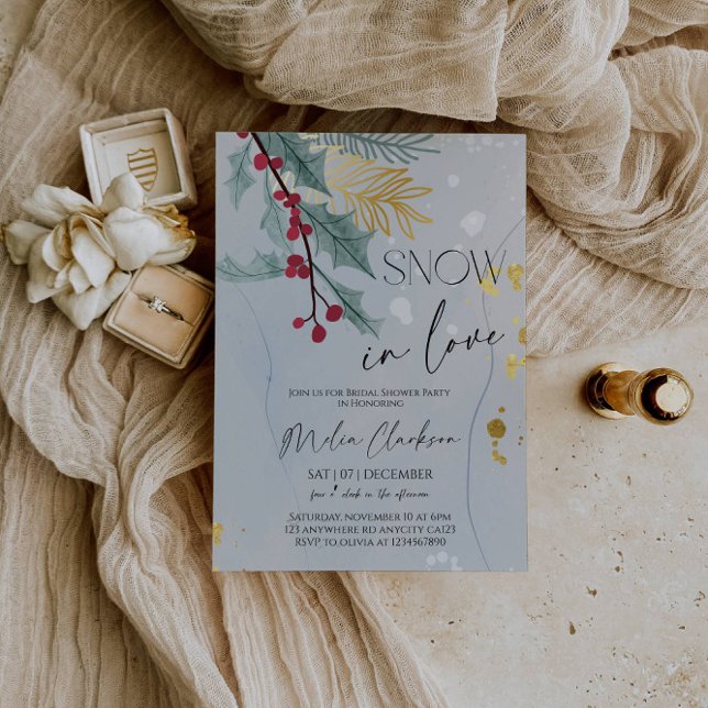 Invitación Snow in Love | Christmas Bridal Shower Party (Subido por el creador)