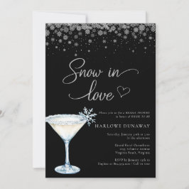 Invitación Snow in Love Modern Snowflake Bridal Shower 