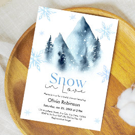 Invitación Snow in Love Winter Snowflakes Bridal Shower