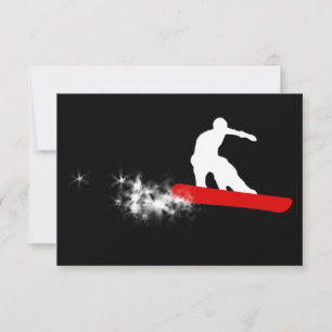 Invitación snowboard : rastro de polvo
