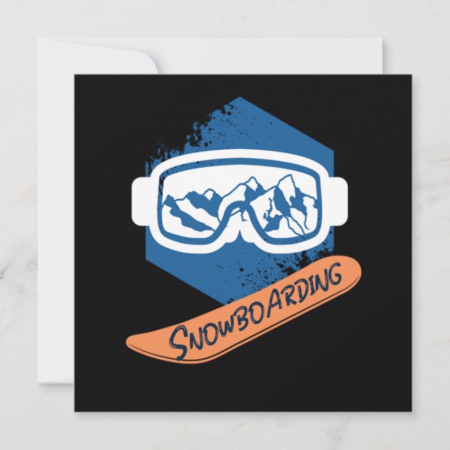 Invitación Snowboard Snowboarder Cool Winter Sports Gift (Anverso)