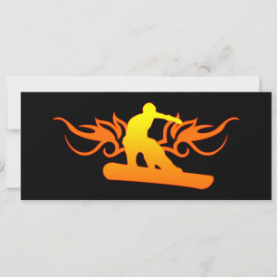 Invitación snowboard tribal