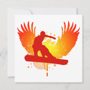 Invitación snowboarder de alta fidelidad
