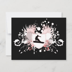 Invitación snowboarder de alta fidelidad