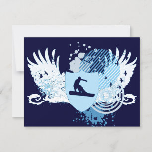 Invitación snowboarder hi-fi