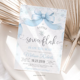 Invitación Snowflake Bow baby shower 