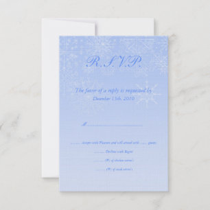 Invitación Snowflake Wedding RSVP