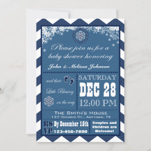 Invitación Snowflake Winter Baby Shower