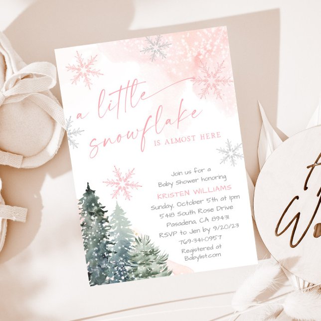 Invitación Snowflake Winter Baby Shower (Subido por el creador)