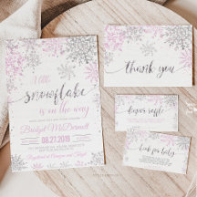 Snowflake Winter Chica de ducha para bebé