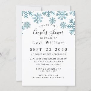 Invitación Snowflakes Bridal Shower