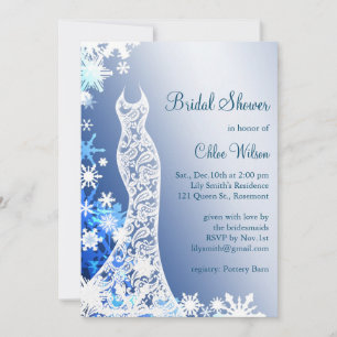 Invitación Snowflakes Bridal Shower 2