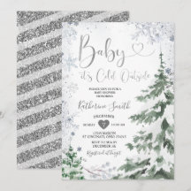 Snowflakes Silver para el bosque Baby Shower frío 